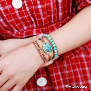 Turquoise Howlite Wrap Bracelet