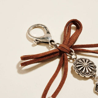 Semi Precious Stone Cowgirl Boot Bag Charm Keychain