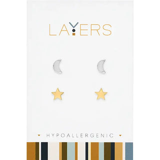 Midnight Sky Duo Stud Earrings