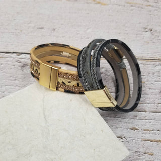 Leopard Magnetic Leather Bracelet