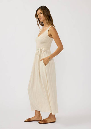 Driftwood Cove Smocked Midi Dress