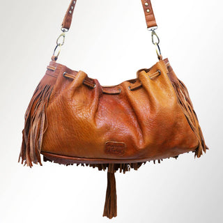 Red Rock Fringe Bucket Leather Bag