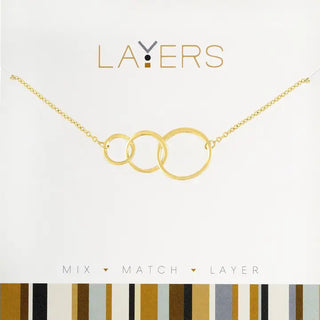 Canyon Circles Gold Necklace