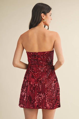 Holiday sequin mini dress