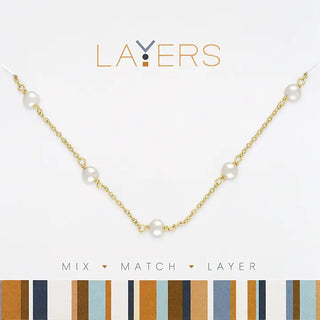 Wanderer Pearl Gold Layers Necklace