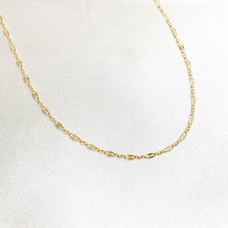 Kamryn Dapped Sequin Layering Chain Necklace Gold Filled