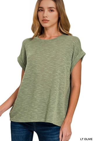 Mesa Slub Roll-Up Sleeve Top