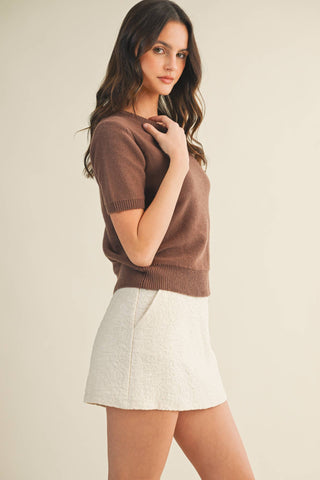 Short Sleeve Soft Sweater | Boutique Knitwear