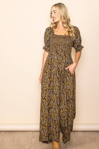 Golden Hour Bloom Wide Leg One-Piece