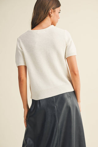 Short Sleeve Soft Sweater | Boutique Knitwear