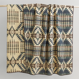 Southwest Alpaca Blanket - Forest Reversible