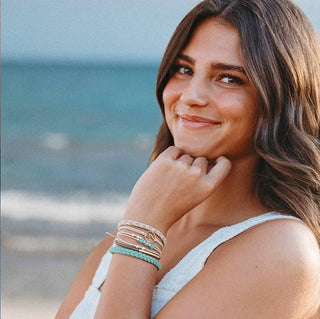 Reflect Gold Wave with Beachy Neutrals Hair Tie Bracelets
