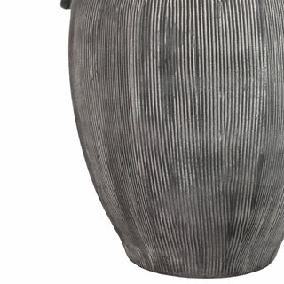 Black Dolomite Amphora Weathered Vase, 15 in.