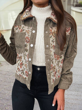 Retro floral patchwork jacket