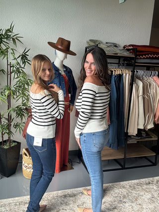 Bella Stripes Off the Shoulder