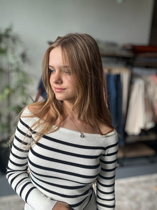 Bella Stripes Off the Shoulder