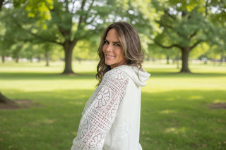 Lace Patchwork Hoodie