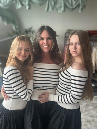 Bella Stripes Off the Shoulder