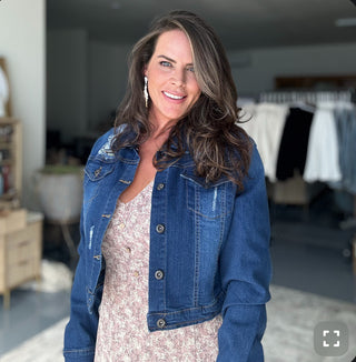 DARK BLUE PERFECT DENIM JACKET