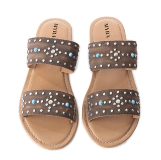 Sagebrush Concho Sandals in Brown