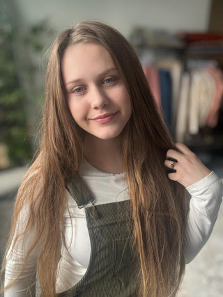 Cute Corduroy Overall Dress