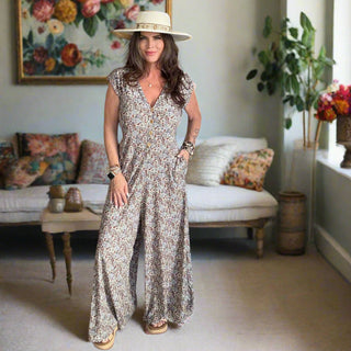Daphne Floral Print Jumpsuit
