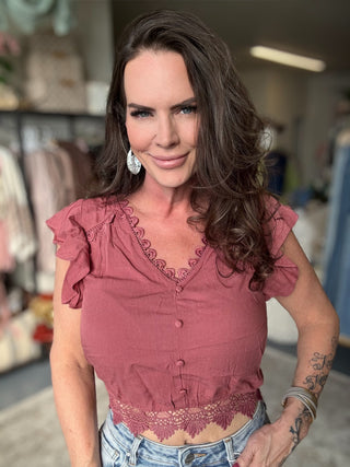 Lace Bliss Tie Back Top