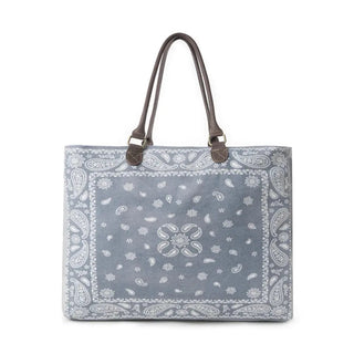 Myra Paisley Plains Weekender Bag in Cowboy Blue