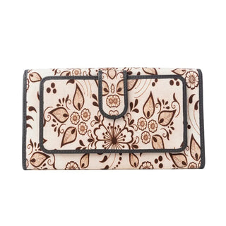 Vanilla Vine Woven Wallet in Sepia Bloom