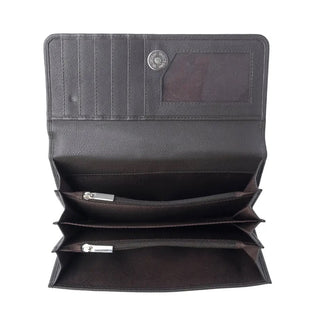 Vanilla Vine Woven Wallet in Sepia Bloom