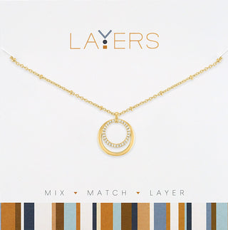Sienna Halo Layered Necklace