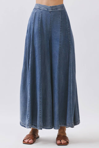 Tencel Washed Wide Flowy Leg Pants