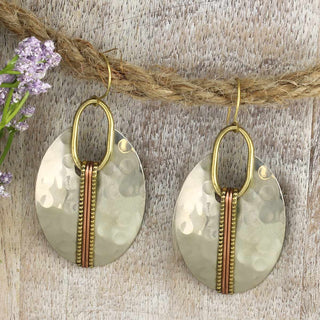 Dazzling Dangle Oval Earring