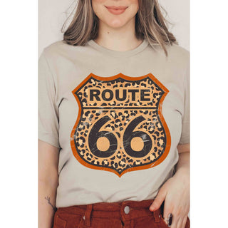 Leopard Route 66 Graphic Tee