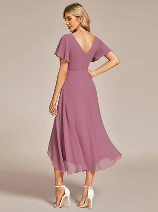 Orchid High-Lo Maxi Chiffon Dress