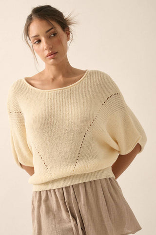 Cute Trouble Pointelle Sweater