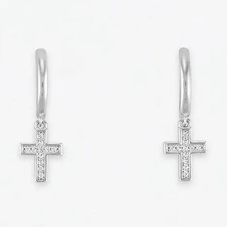 Redemption Cross Huggie Layer Earrings
