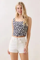 Sunset Petal Smock Back Top