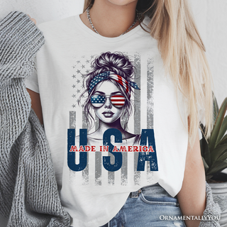 Made in America Messy Bun T-Shirt