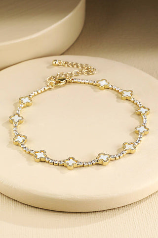 MOP Clover Chain Bracelet