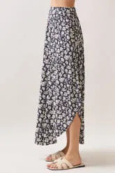 Sunset Petals Midi Skirt