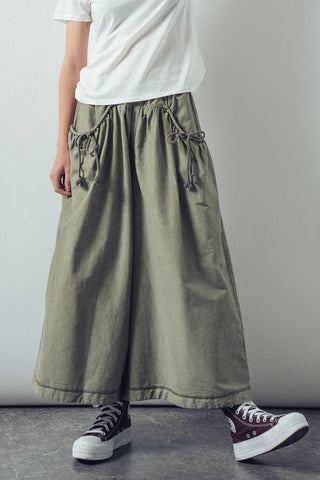 Tidal Drawstring Wide Leg Culottes
