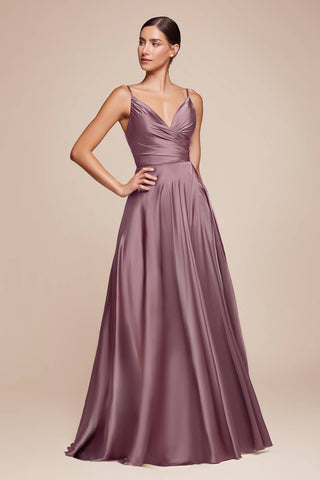 The Elowen Satin A-Line Sweetheart Neckline with Slit