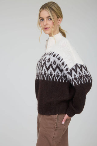 Frost Haven Fair Isle Zip Sweater