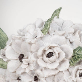 White Floral Bull Skull Wall Décor, 13 in.