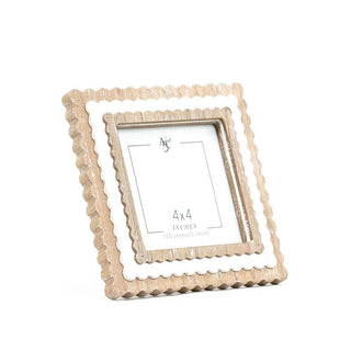 Scallop Wood Frame Photo 4x4 Photo