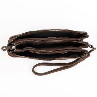 Hand-Dyed Leather Clutch with Braided Detail | Laciann Collective