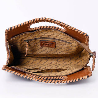 Hand-Tooled & Painted Leather Clutch Bag | Laciann Collective