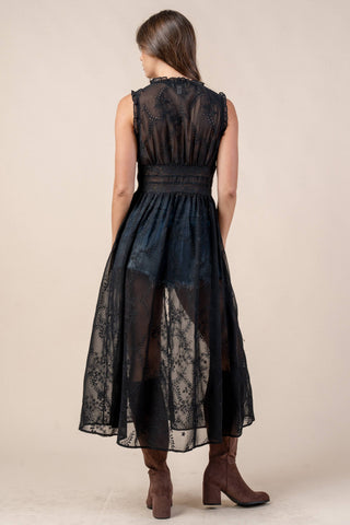 Embroidered Chiffon Top