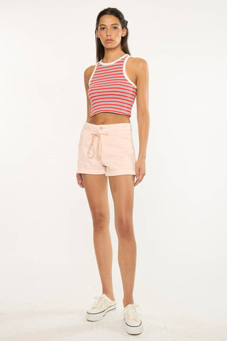 High Rise Belt Detail Shorts